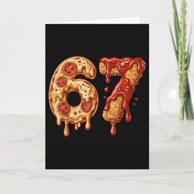 Carte 67 Six Seven 6-7 Pizza & Chicken Nugget - Bra pour (Devant)
