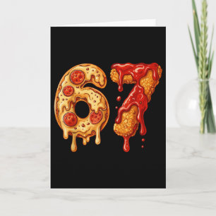 Carte 67 Six Seven 6-7 Pizza & Poulet Nugget - Bra Enfan