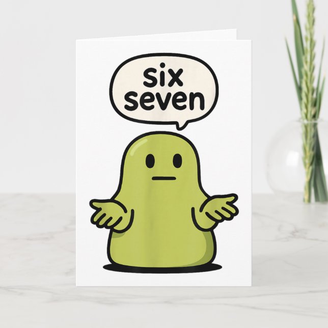 Carte 67 Six Seven 6-7 Slime de Blob Vert - T-shirt drôl (Devant)