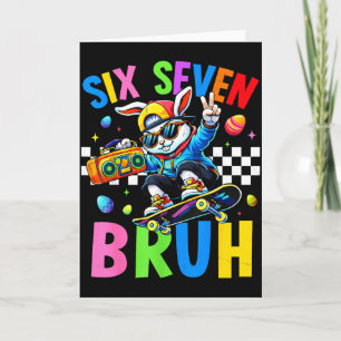 Carte 67 Six Seven Bruh Bunny Pour Enfants Filles Garçon