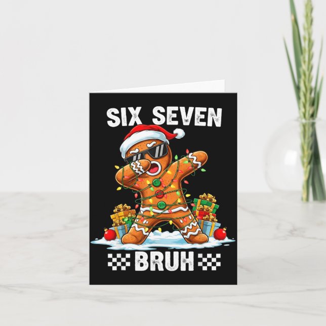 Carte 67 Six Seven Burh Christmas Gingerbread 6 7 Meme M (Devant)