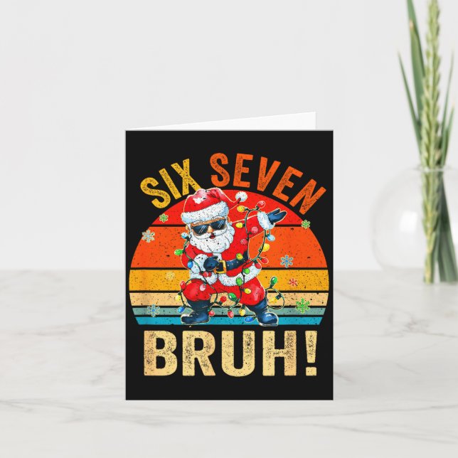 Carte 67 Six Seven Burh Funny Christmas 6 7 Meme Men Wom (Devant)