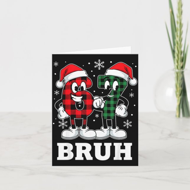 Carte 67 Six Seven Christmas Bruh Funny Italian Brainrot (Devant)