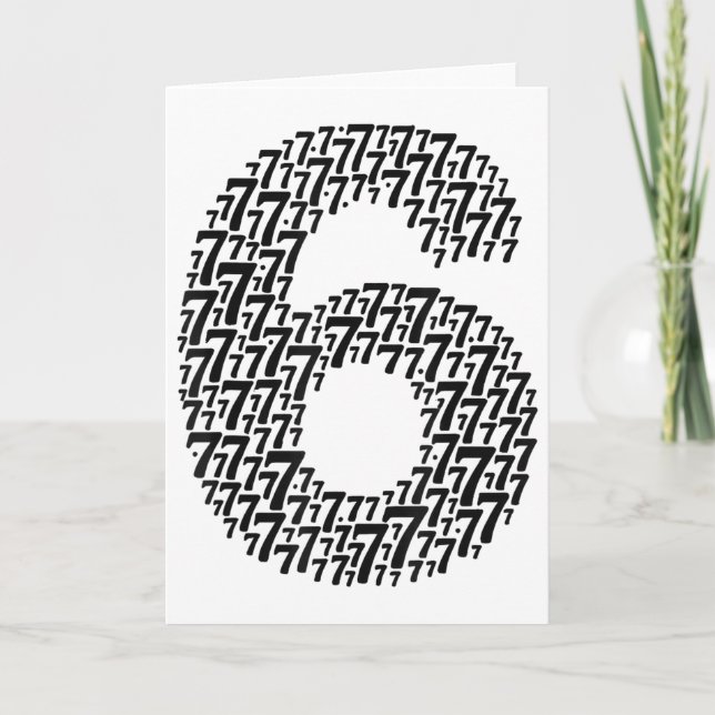 Carte 67 Six Seven Cool Conception Correspondant 6 Et 7  (Devant)