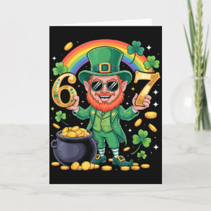 Carte 67 Six Seven Drôle 6 7 Mème Saint-Patrick Leprec
