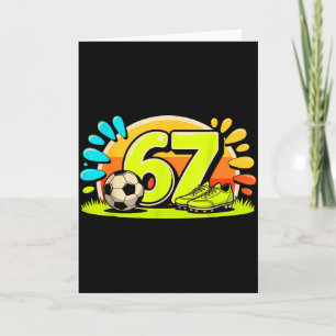 Carte 67 Six Seven Football Soccer Mème Garçons Hommes F