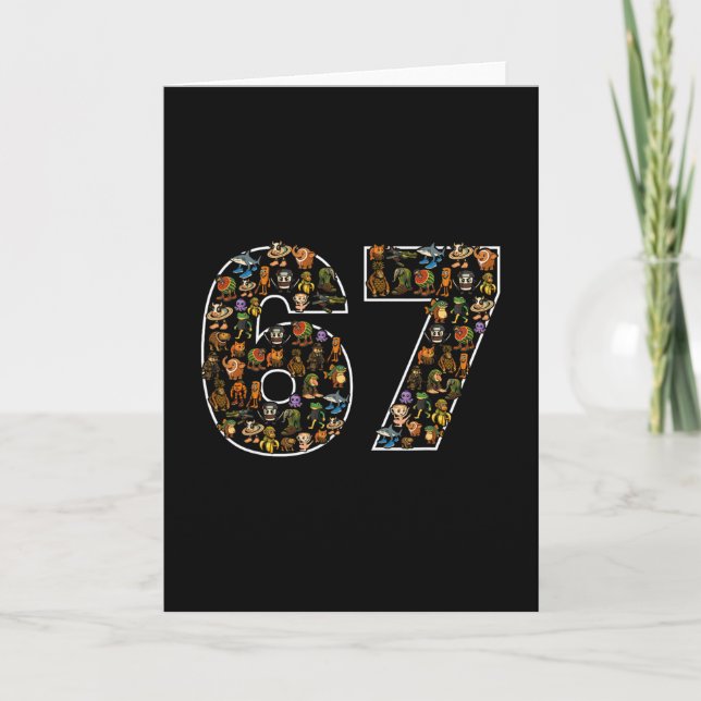 Carte 67 Six Seven Italien Brainrot Gen Alpha Mème  (Devant)