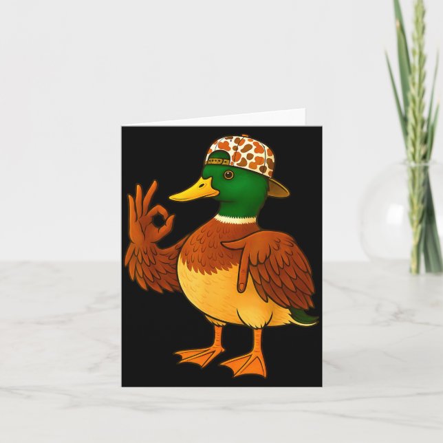 Carte 67 Six Seven Mème Camo Canard Colvert Chasse Garço (Devant)