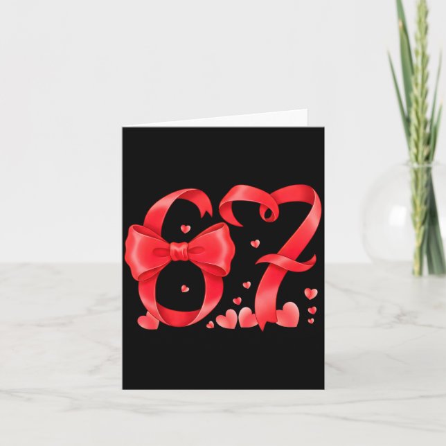 Carte 67 Six Seven Meme Gen Alpha Valentines Day Coquett (Devant)
