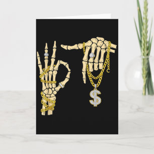 Carte 67 Six Seven Mème Nouveauté Squelette Main Bling C