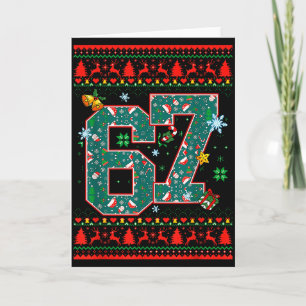Carte 67 Six Seven Noël Drôle Meme Main 67 Couples