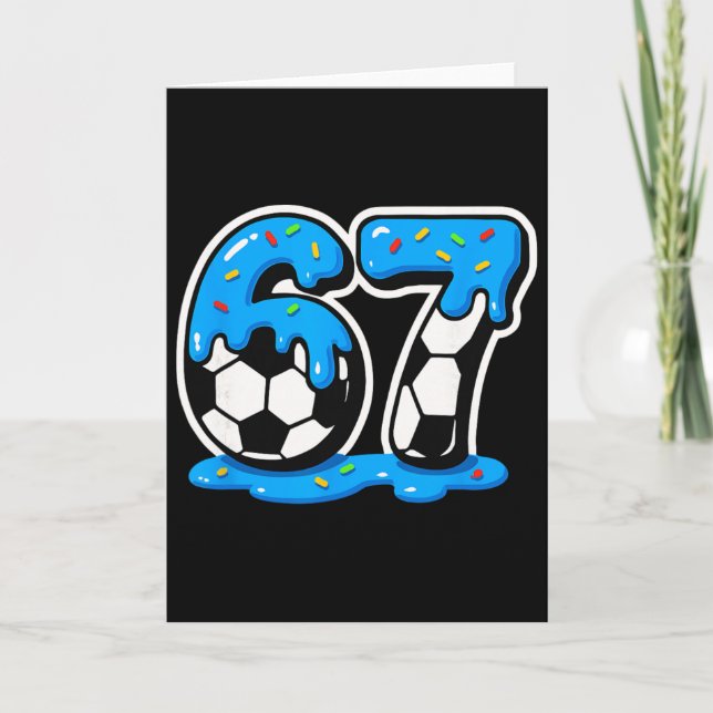 Carte 67 Soccer Ice Cream Drip Brain Rot Meme  (Devant)