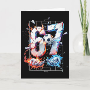 Carte 67 Soccer Six Seven Soccer 6 7 Enfants Garçons Fil