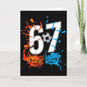 Carte 67 Soccer Six Seven Soccer 6 7 Enfants Garçons Fil