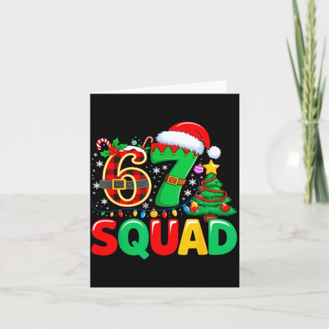 Carte 67 Squad Teacher Christmas Funny Holiday Clroom Cr (Devant)