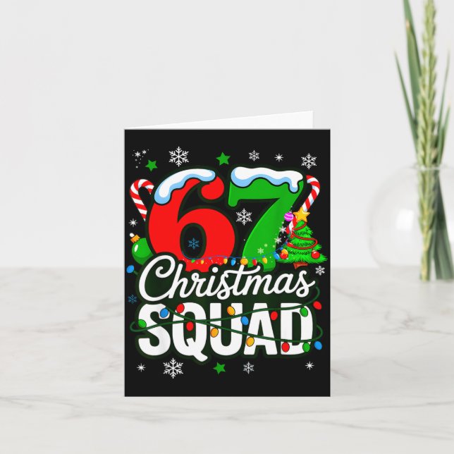 Carte 67 Squad Teacher Christmas Funny Holiday Clroom Cr (Devant)