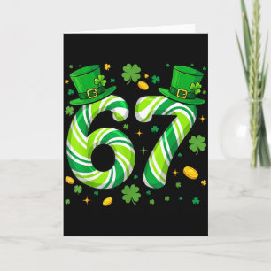 Carte 67 St Patricks Drôle Six Sept Mem Leprechaun Garço
