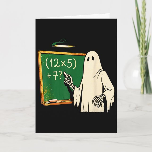 Carte 67 Teacher Halloween Ghost Six Seven Meme Brainrot (Devant)
