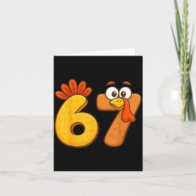 Carte 67 Thanksgiving Funny Six Seven Meme For Men Women (Devant)
