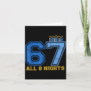 Carte 67 Toutes les 8 Nuits Hanukkah Juif Chanukah Six S