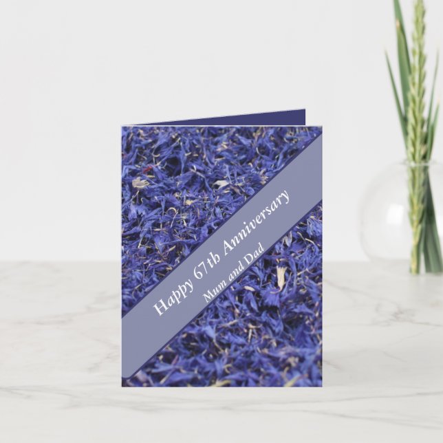 Carte 67e anniversaire modifiable (Devant)