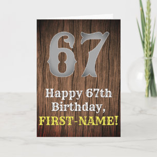 Carte 67e anniversaire : Pays inspiré par l'Ouest Look, 