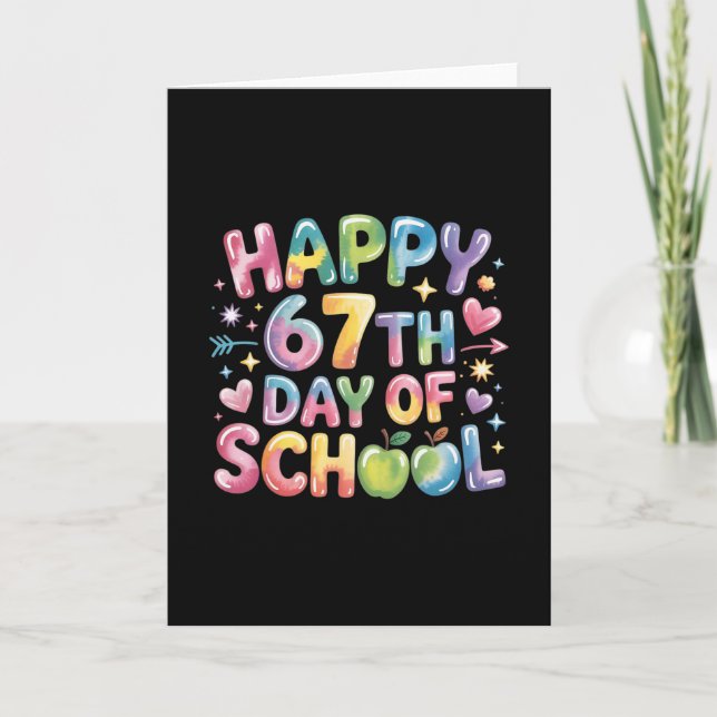 Carte 67e Jours D'école Drôle 67 Mème Professeur  (Devant)