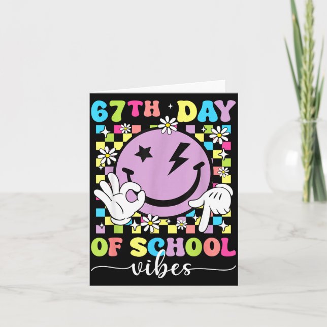 Carte 67th Day Of School Vibes Funny Six Seven 67 Meme S (Devant)