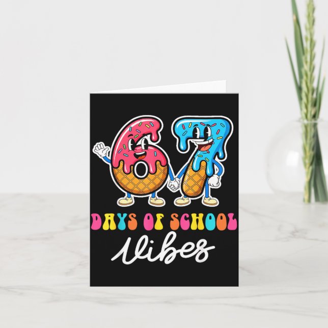 Carte 67th Day Of School Vibes Funny Six Seven 67 Meme S (Devant)