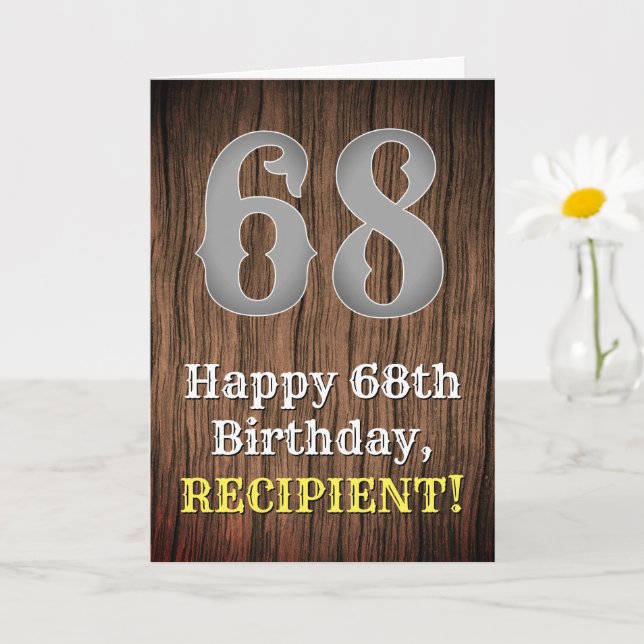 Carte 68e anniversaire : Pays inspiré par l'Ouest Look,  (Petite plante)