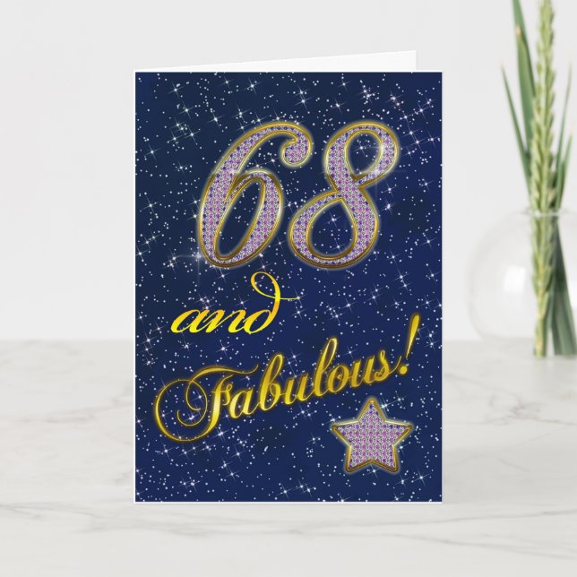 Carte 68e anniversaire pour quelqu'un Fabulous (Devant)
