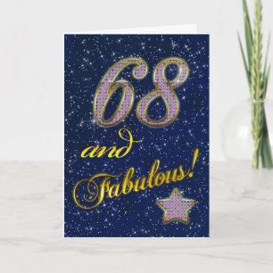 Carte 68e anniversaire pour quelqu'un Fabulous
