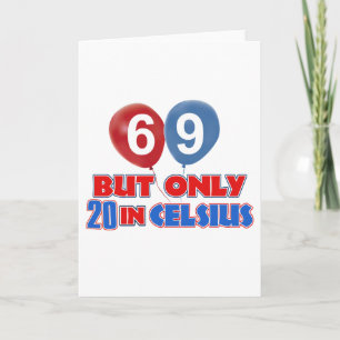 Carte 69e année conception d'anniversaire