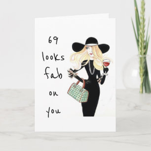 Carte **69e ET VOUS ÊTES FABULEUX** ANNIVERSAIRE
