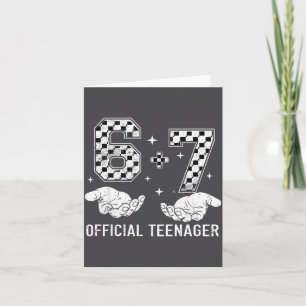 Carte 6+7 = 13 Ans Garçons Filles Adolescent 13ème Anniv