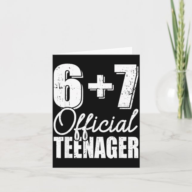 Carte 6 + 7 adolescent 13e anniversaire  (Devant)