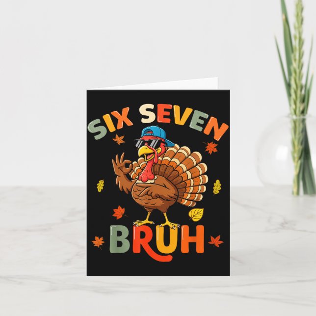 Carte 6 7 Bruh Thanksgiving Shirts Boys Kids Funny Turke (Devant)