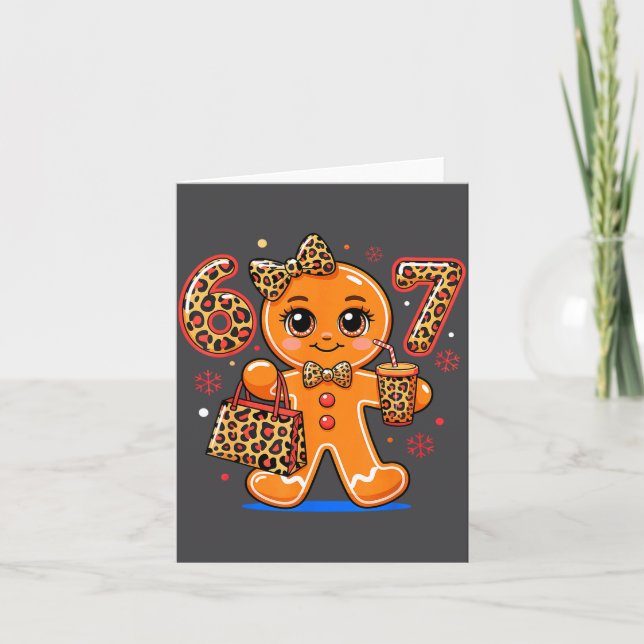 Carte 6 7 Christmas Leopard Gingerbread  (Devant)