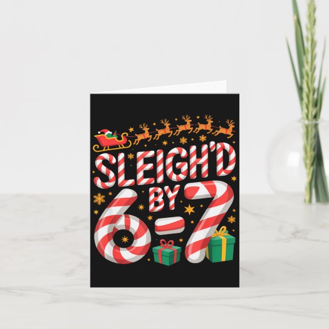 Carte 6-7 Christmas Ugly Sweater Six Seven Xmas 67 Meme  (Devant)