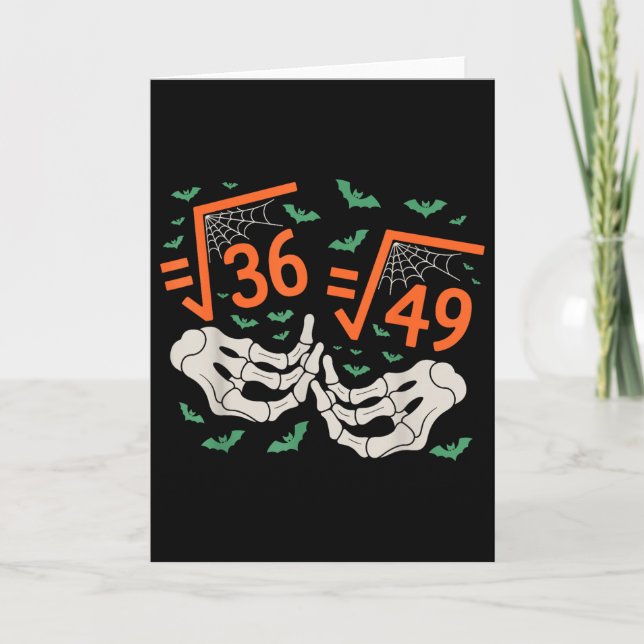 Carte 6 7 Halloween Math Racine Carrée 67 Meme Gen Alpha (Devant)