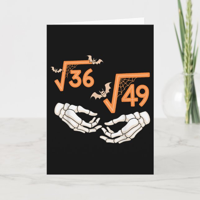 Carte 6 7 Halloween Math Racine Carrée 67 Meme Gen Alpha (Devant)