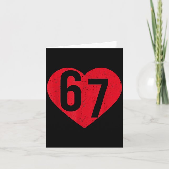 Carte 6 7 Mème Cœur Gen Alpha Six Seven 67 Saint Valenti (Devant)