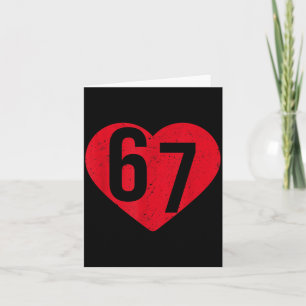 Carte 6 7 Meme Cœur Génération Alpha Six Sept 67 Saint-V