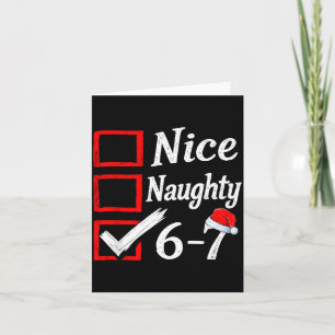 Carte 6-7 Meme Gentil Vilain 67 Noël Brain Rot Drôle