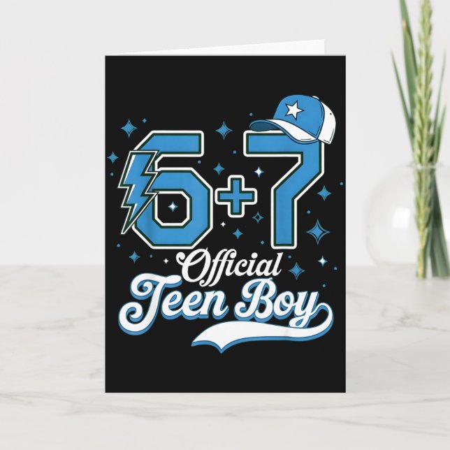 Carte 6 + 7 Meme Officiel Adolescent 13e Anniversaire Ba (Devant)