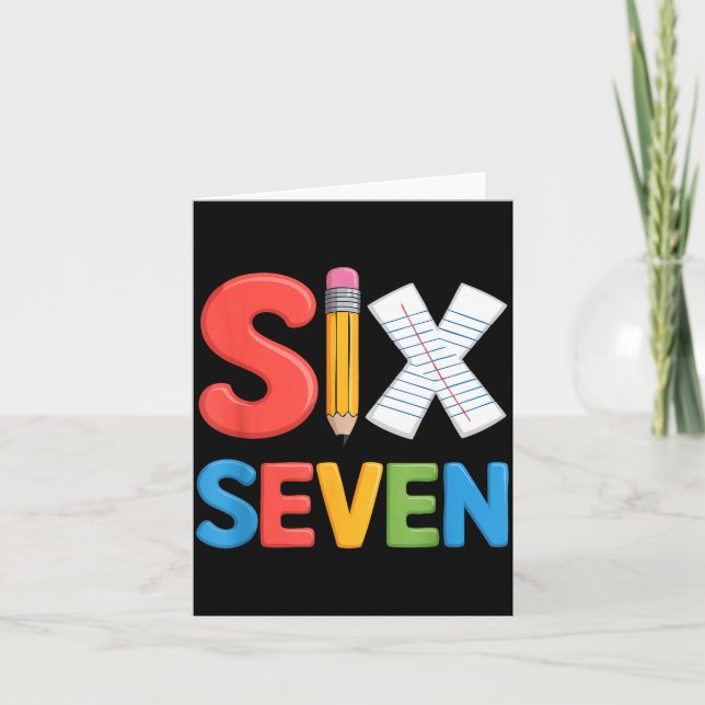 Carte 6 7 Meme School Teacher Boys Girls Viral Trend Out (Devant)