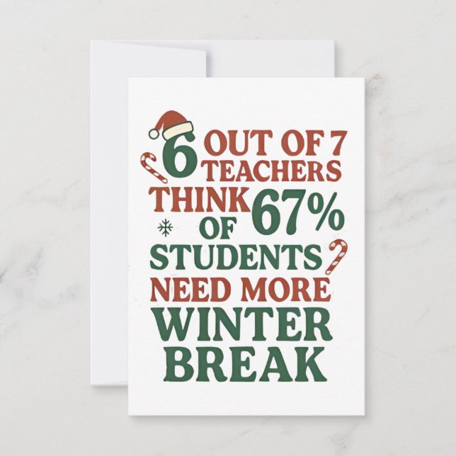 Carte 6 7 Prof Six Seven 67 Santa Gen Alpha  (Devant)