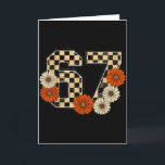 Carte 6 7 Rétro Automne Memes Checkerboard Tee Haunted B<br><div class="desc">6 7 Rétro Automne Memes Checkerboard Tee Haunted By 67 Six Seven</div>