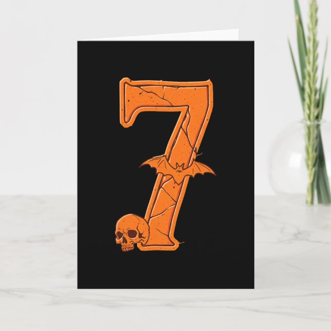Carte 6 7 Six Sept Couple Mème Correspondant Halloween C (Devant)