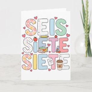 Carte 6 7 Six Sept Joli Professeur Classe Bilingue